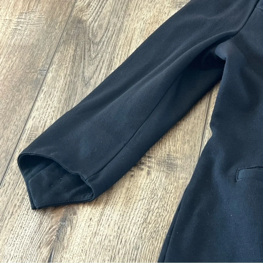 Cabi Womens Turner Blazer Jacket Black Single Button Collarless size 10